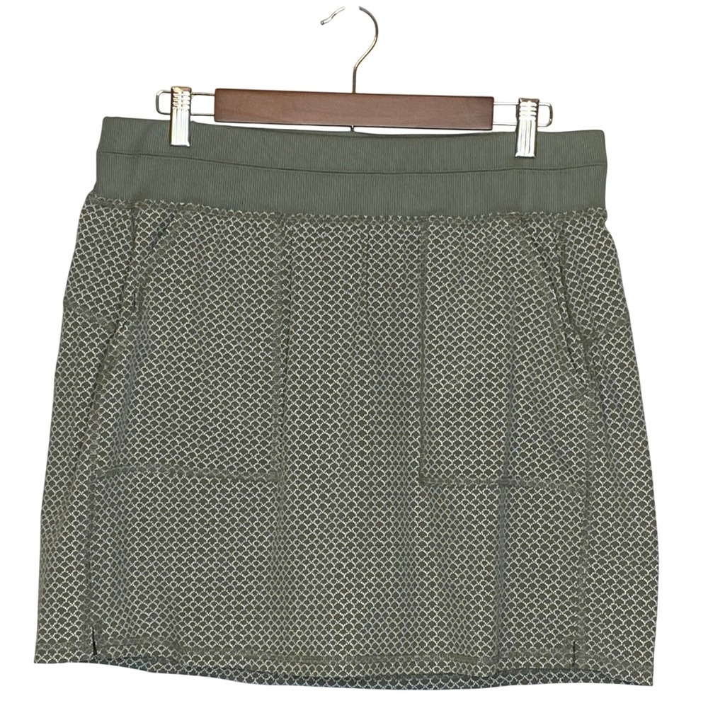 T by Talbots Womens Skort Size L Olive Green Golf Tennis Pickleball Pockets NWT